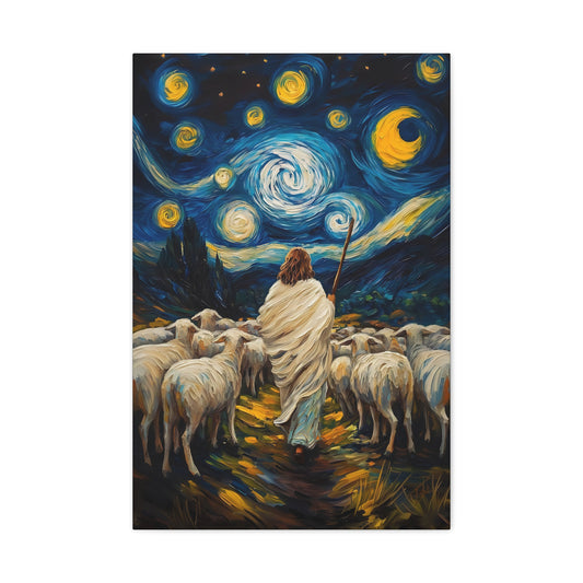 The Good Shepherd Beneath the Starry Night